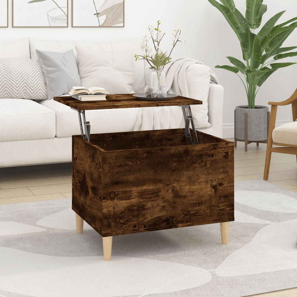 Coffee table, smoky oak, 60x44.5x45 cm, processed wood
