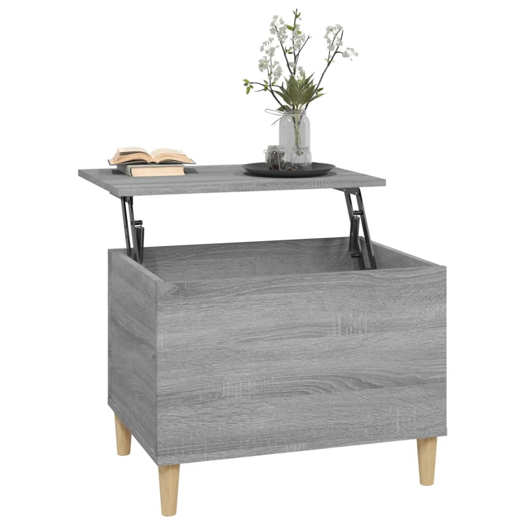 Coffee table, sonoma grey, 60x44.5x45 cm, processed wood