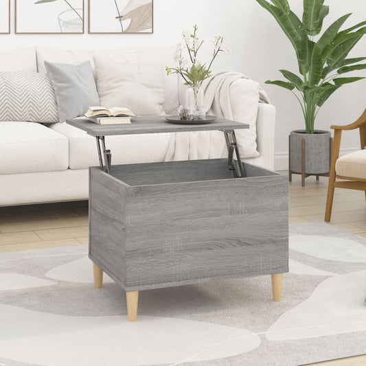 Coffee table, sonoma grey, 60x44.5x45 cm, processed wood