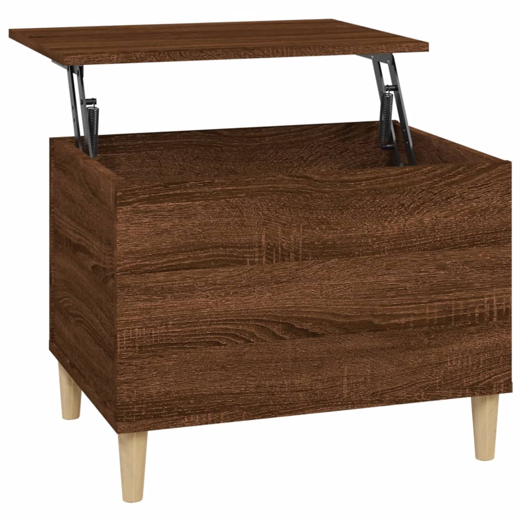 Coffee table, brown oak, 60x44.5x45 cm, processed wood