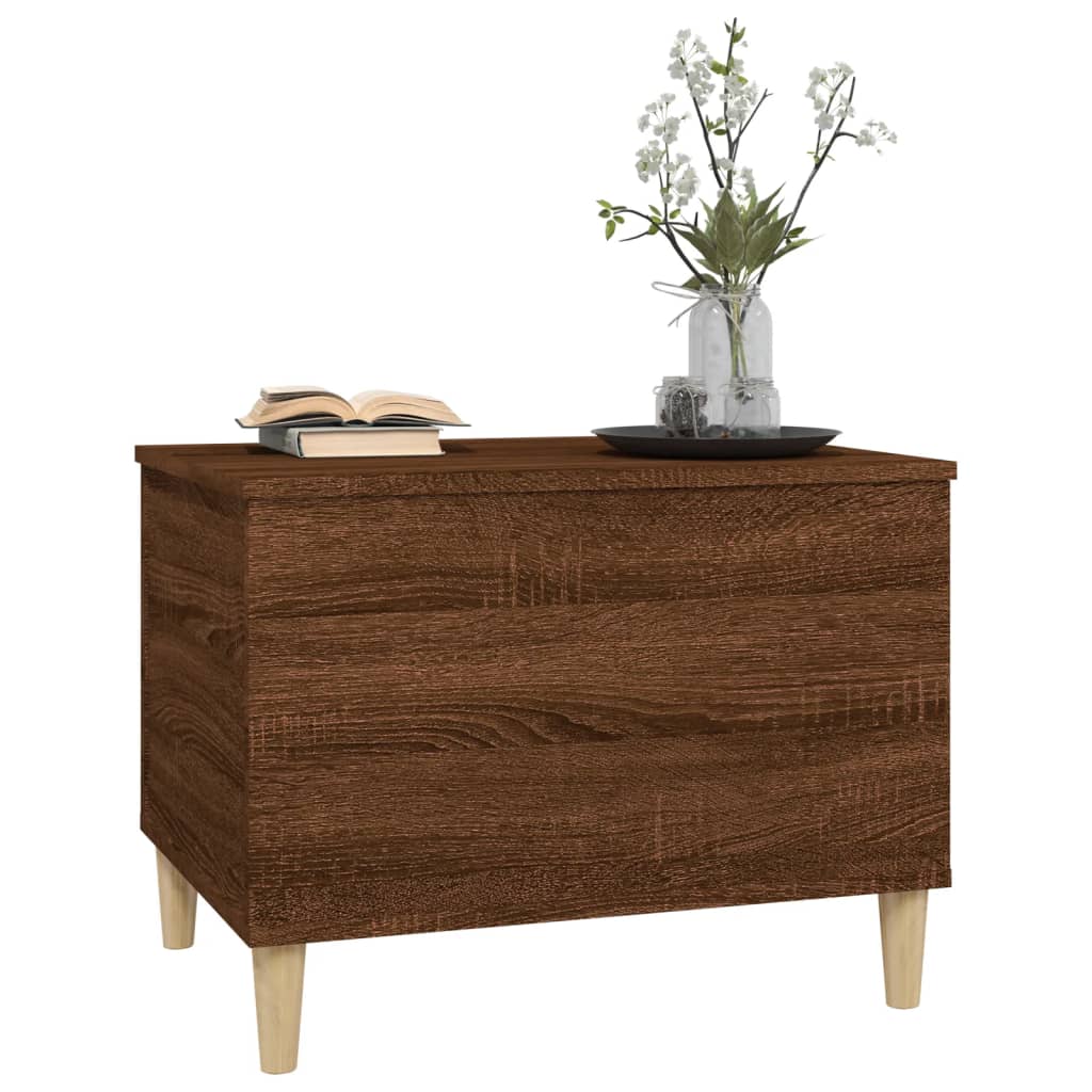 Coffee table, brown oak, 60x44.5x45 cm, processed wood