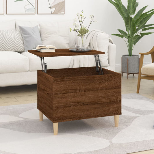 Coffee table, brown oak, 60x44.5x45 cm, processed wood