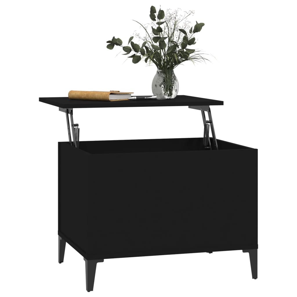 Coffee table, black, 60x44.5x45 cm, processed wood