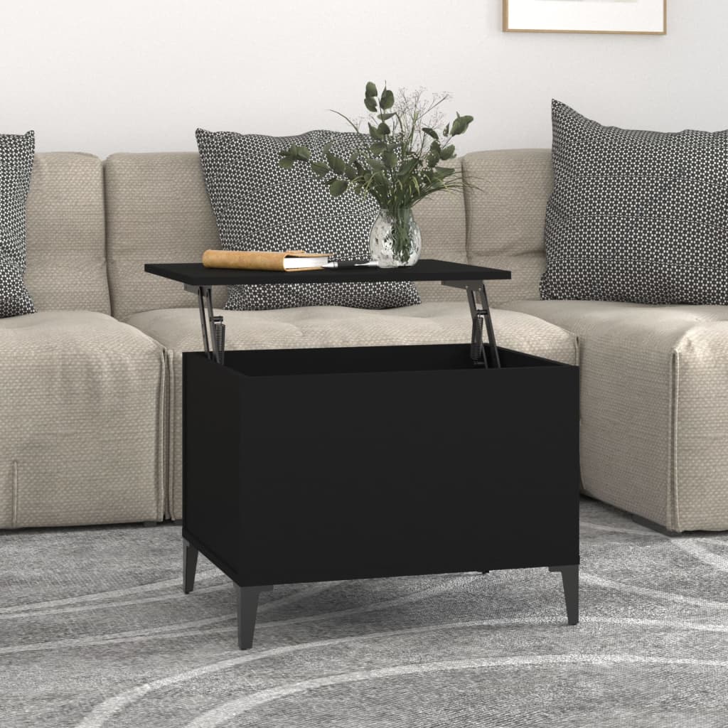 Coffee table, black, 60x44.5x45 cm, processed wood