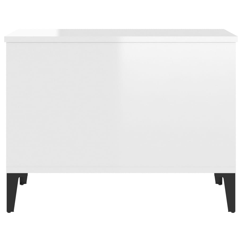 Coffee table, glossy white, 60x44.5x45 cm, composite wood