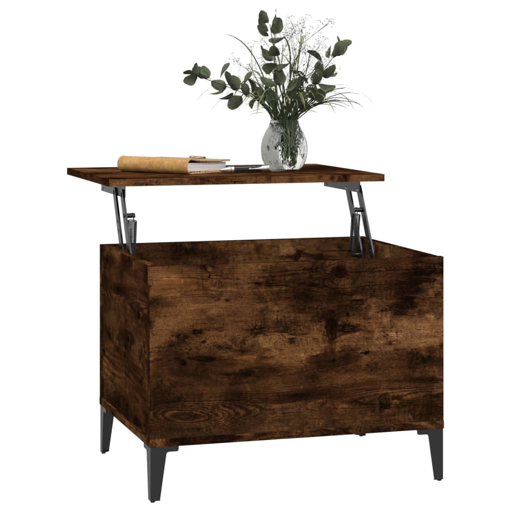 Coffee table, smoky oak, 60x44.5x45 cm, processed wood