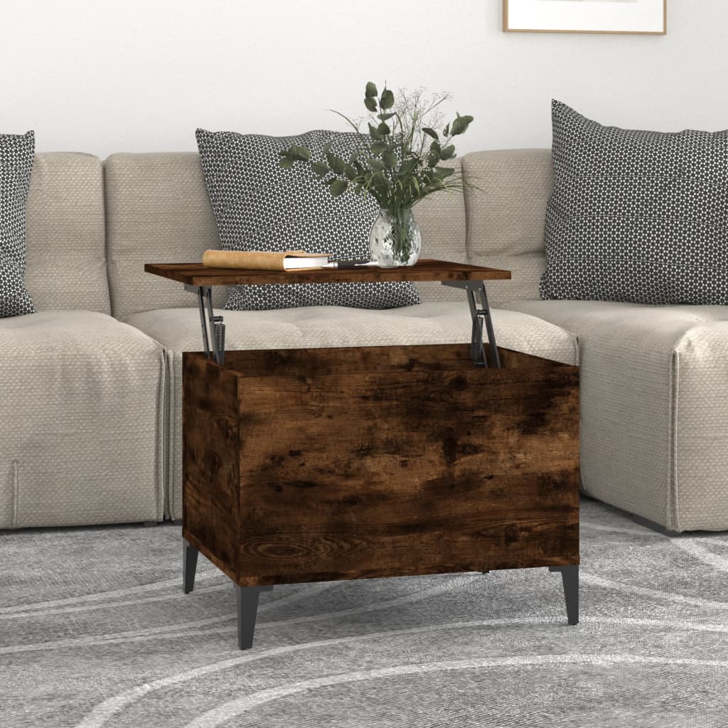 Coffee table, smoky oak, 60x44.5x45 cm, processed wood