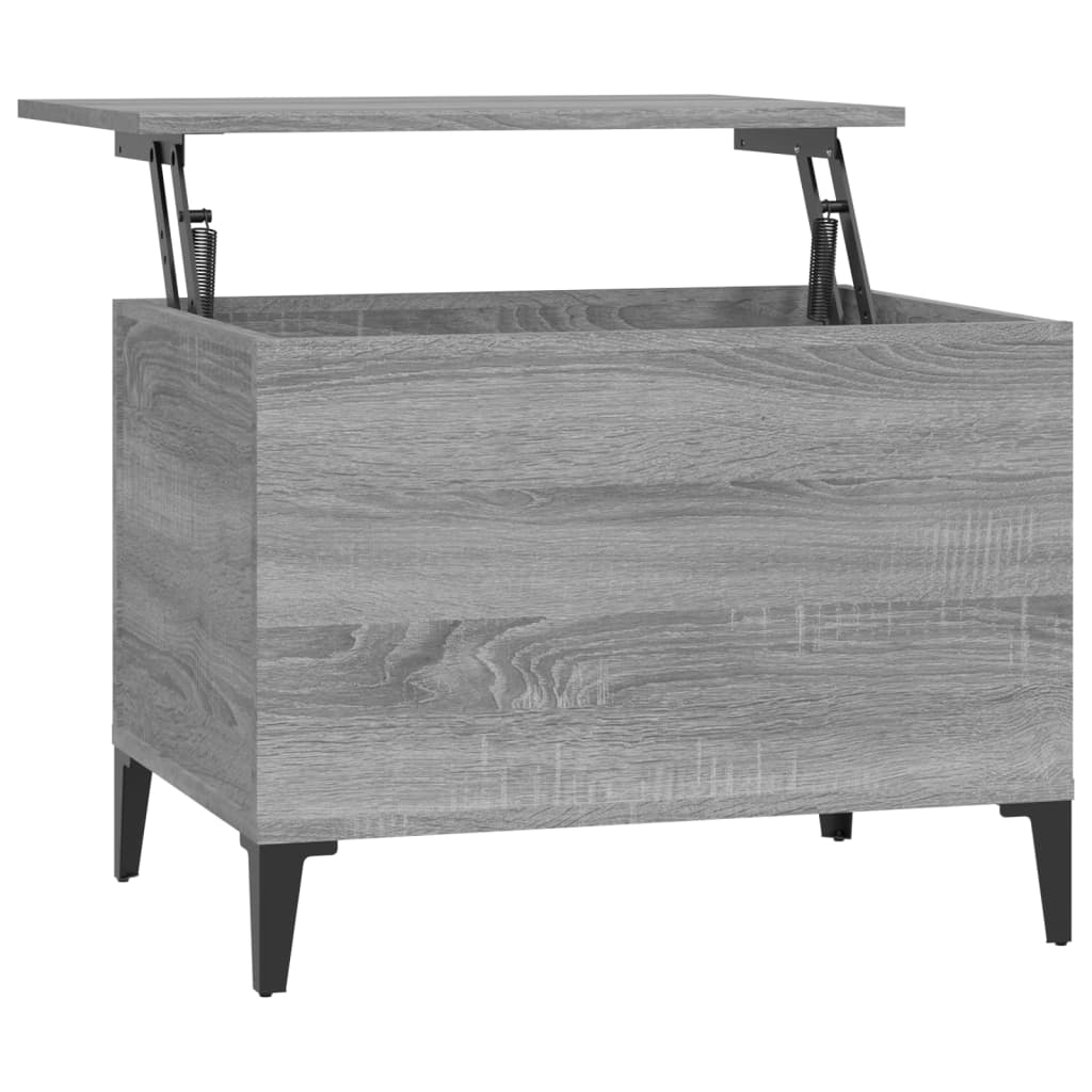 Coffee table, sonoma grey, 60x44.5x45 cm, processed wood