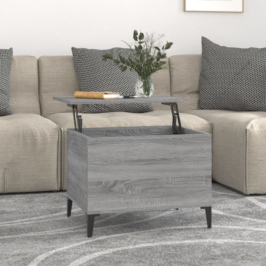 Coffee table, sonoma grey, 60x44.5x45 cm, processed wood