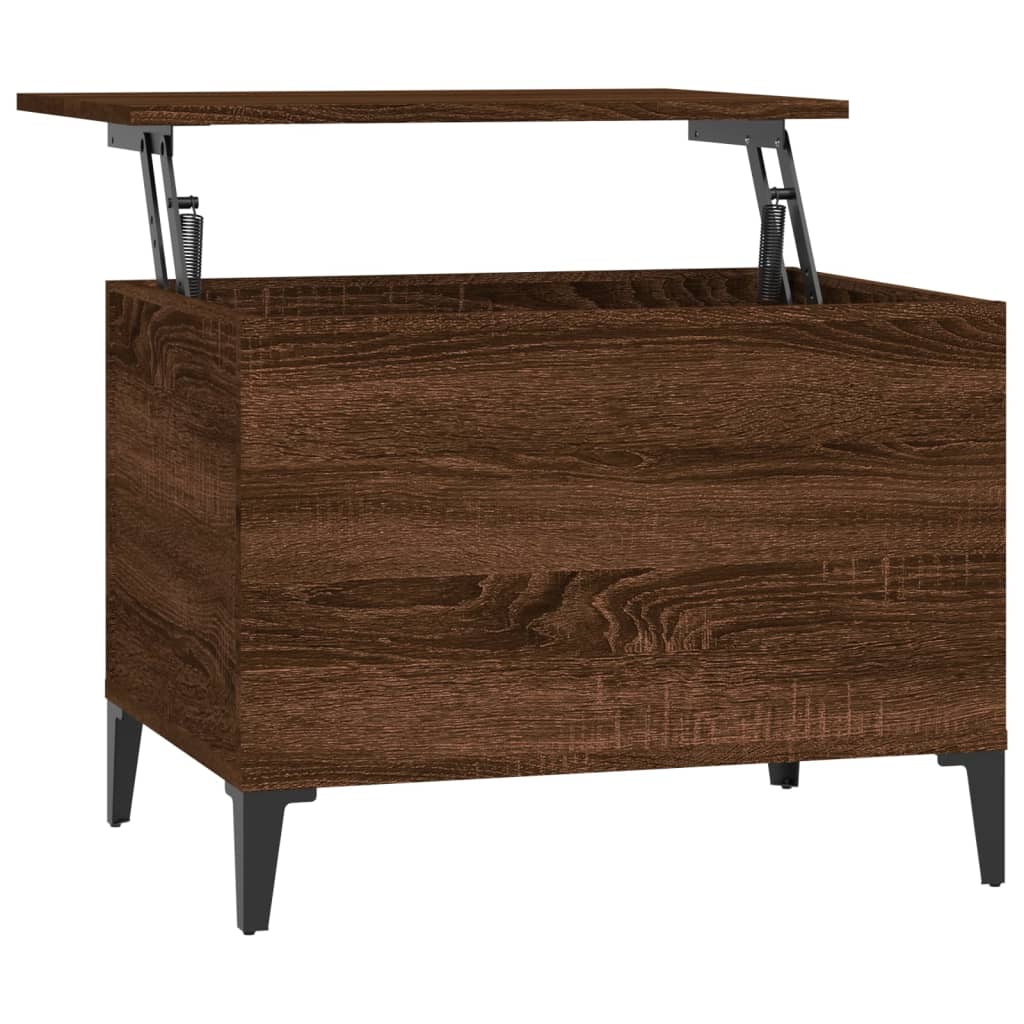 Coffee table, brown oak, 60x44.5x45 cm, processed wood