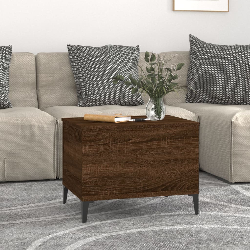 Coffee table, brown oak, 60x44.5x45 cm, processed wood