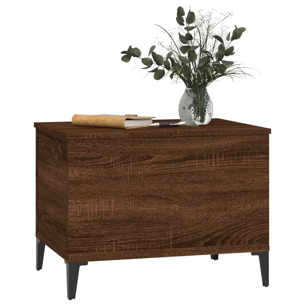Coffee table, brown oak, 60x44.5x45 cm, processed wood