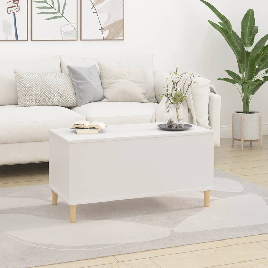 Coffee table, white, 90x44.5x45 cm, composite wood