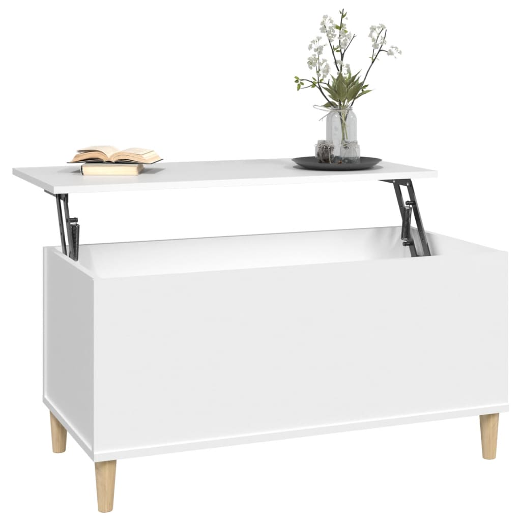 Coffee table, white, 90x44.5x45 cm, composite wood