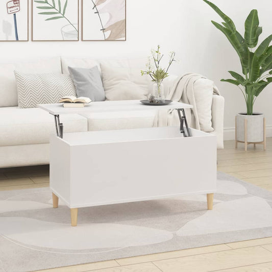 Coffee table, white, 90x44.5x45 cm, composite wood