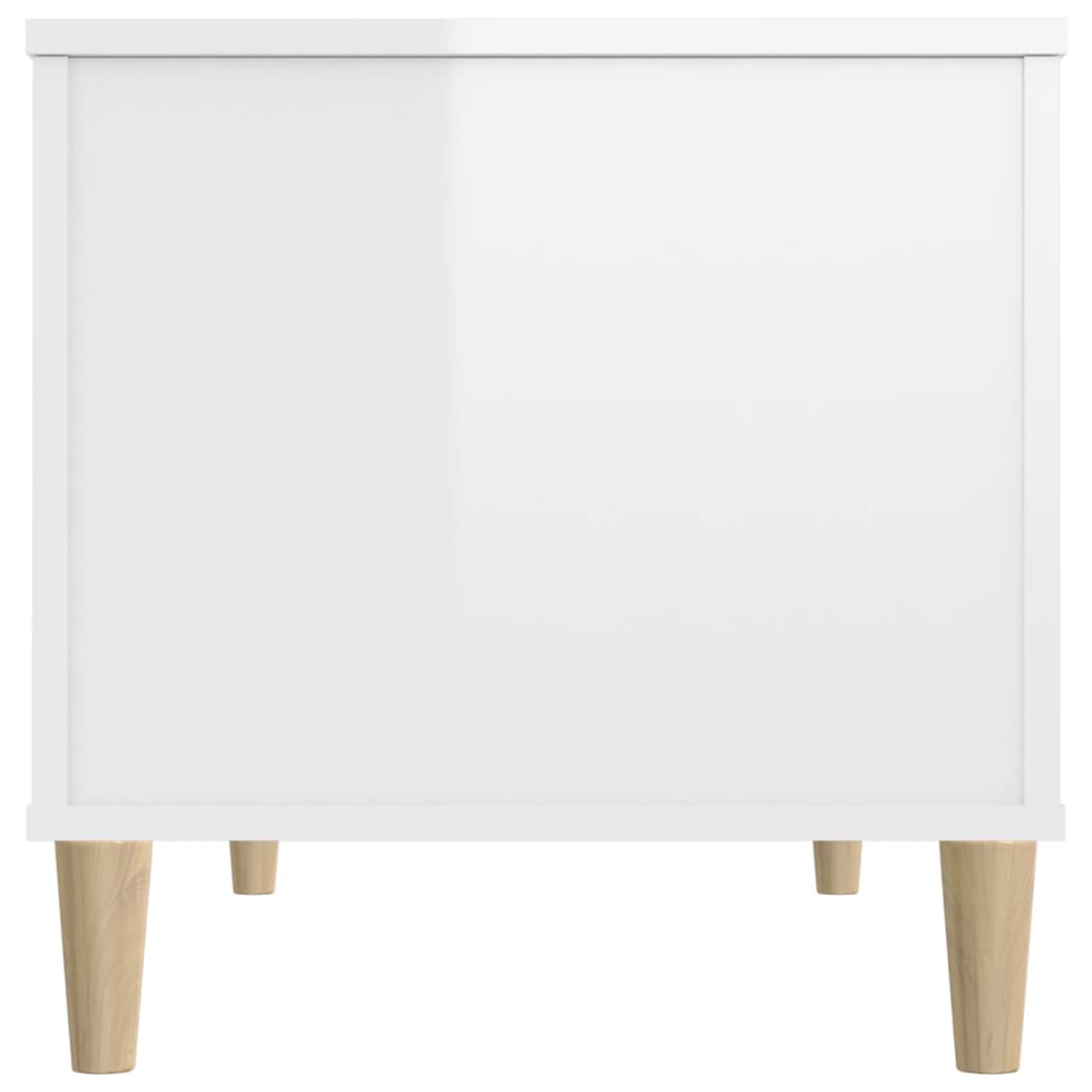 Coffee table, glossy white, 90x44.5x45 cm, composite wood
