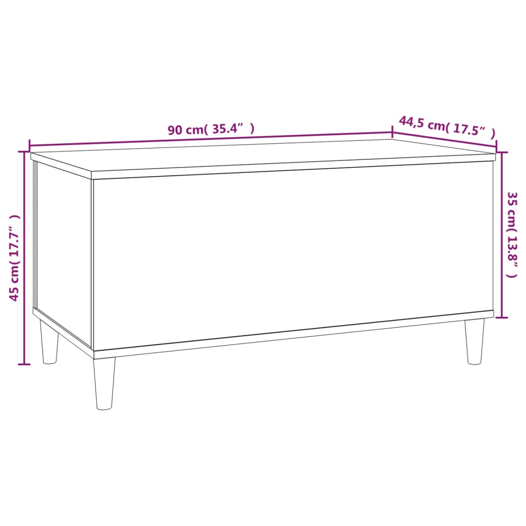 Coffee table, sonoma oak, 90x44.5x45 cm, composite wood
