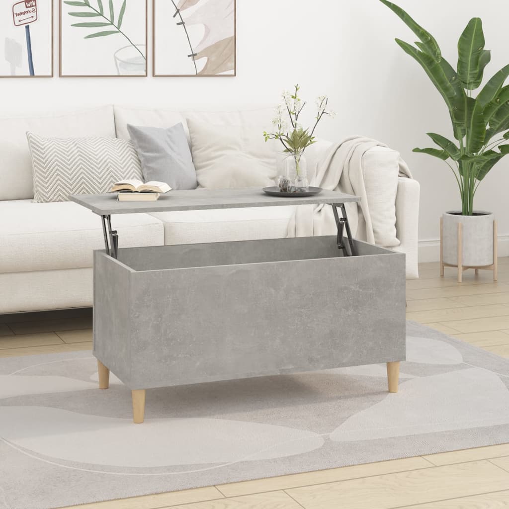 Coffee table, concrete grey, 90x44.5x45 cm, composite wood
