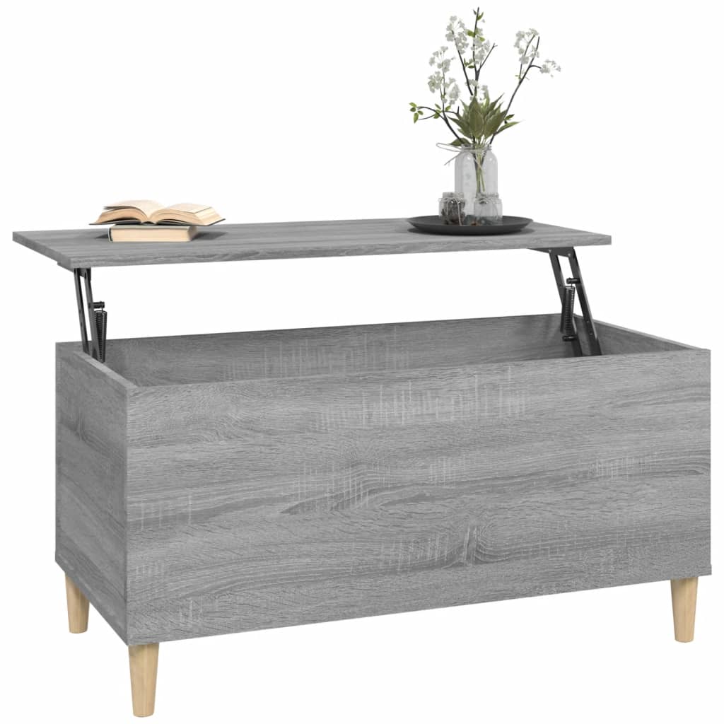 Coffee table, sonoma grey, 90x44.5x45 cm, composite wood