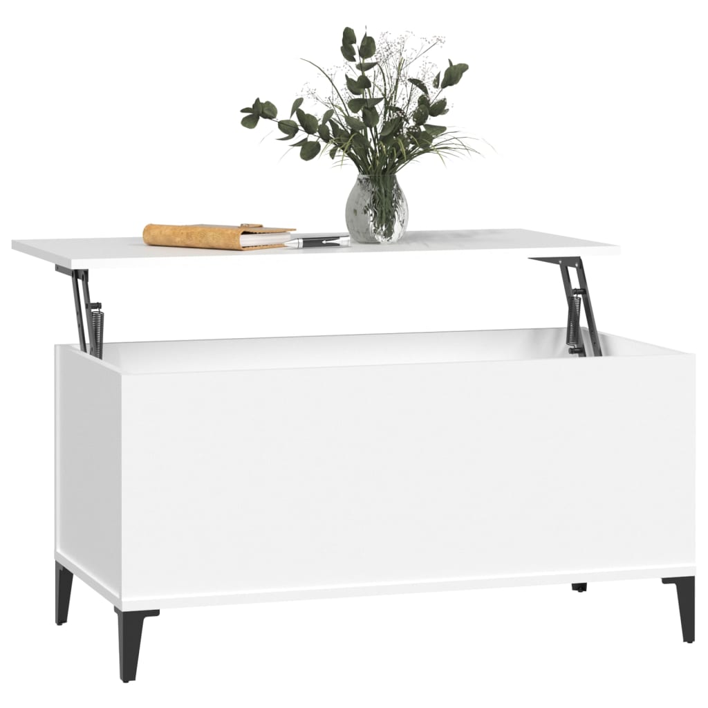 Coffee table, white, 90x44.5x45 cm, composite wood