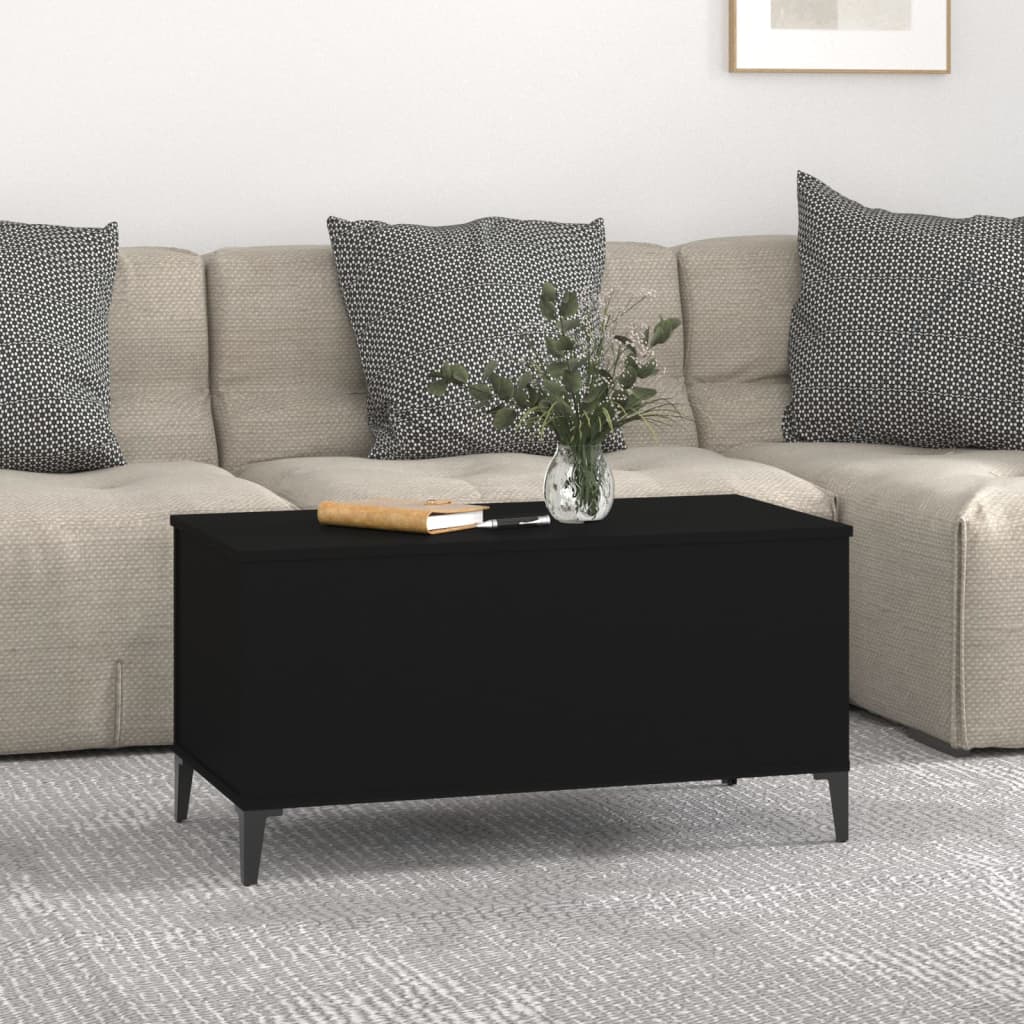 Coffee table, black, 90x44.5x45 cm, composite wood