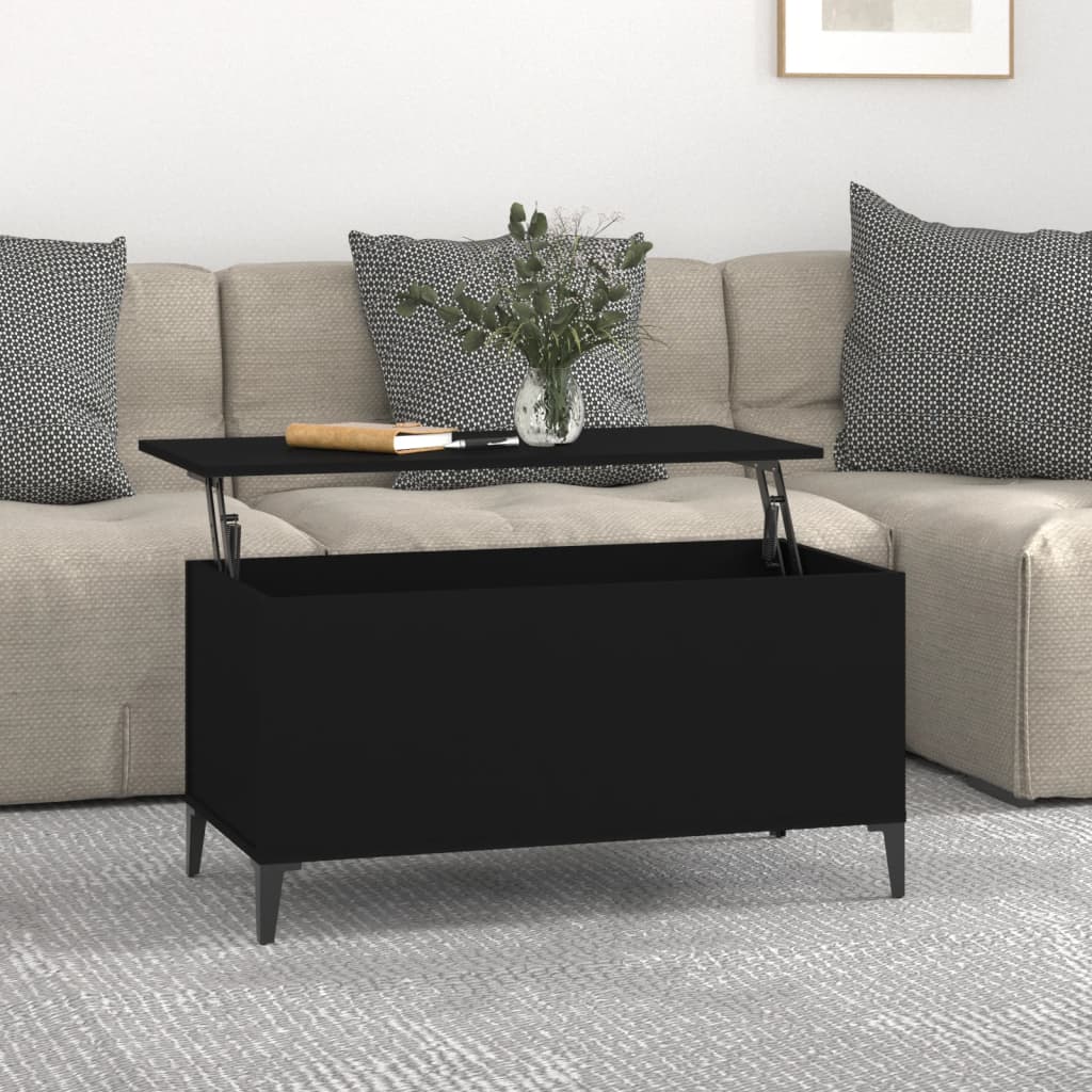 Coffee table, black, 90x44.5x45 cm, composite wood