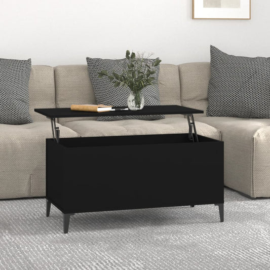 Coffee table, black, 90x44.5x45 cm, composite wood