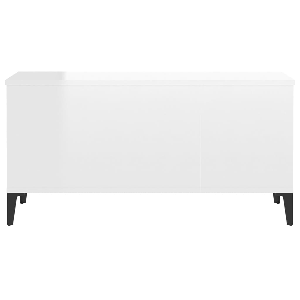 Coffee table, glossy white, 90x44.5x45 cm, composite wood