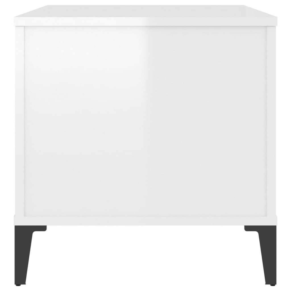 Coffee table, glossy white, 90x44.5x45 cm, composite wood