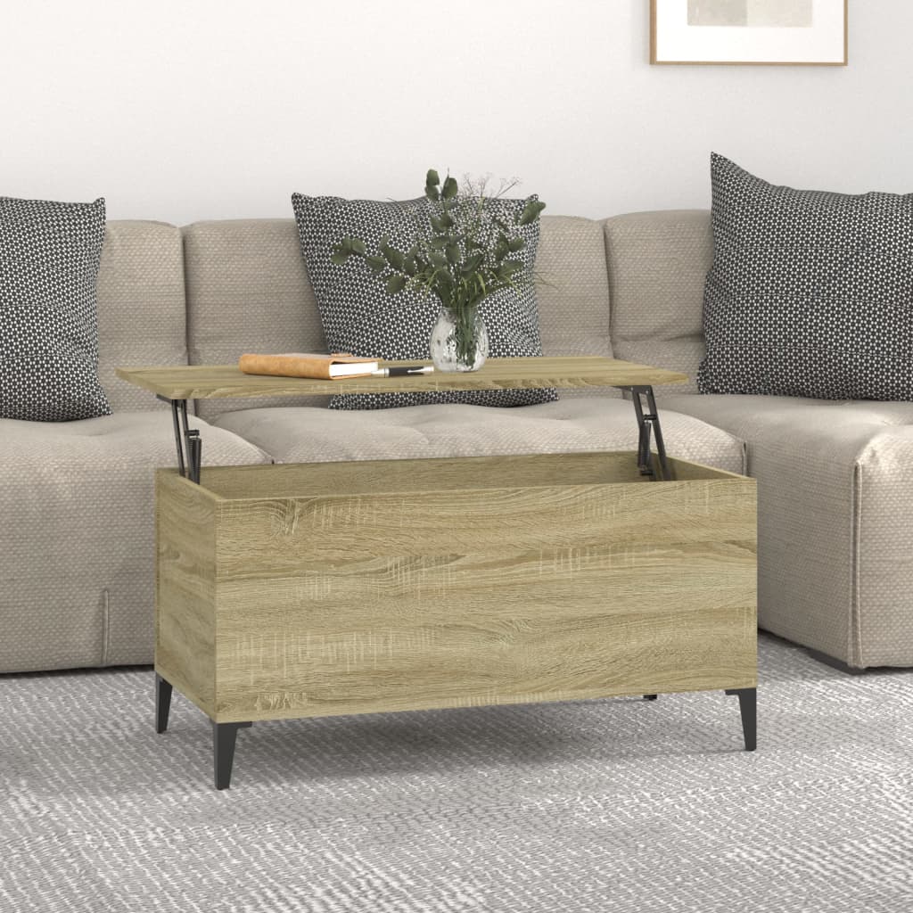 Coffee table, sonoma oak, 90x44.5x45 cm, composite wood