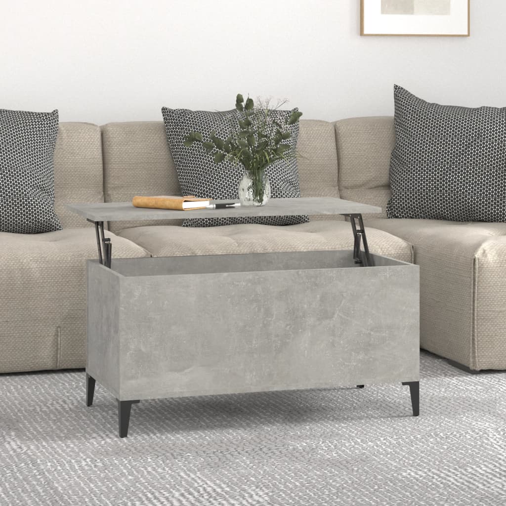 Coffee table, concrete grey, 90x44.5x45 cm, composite wood