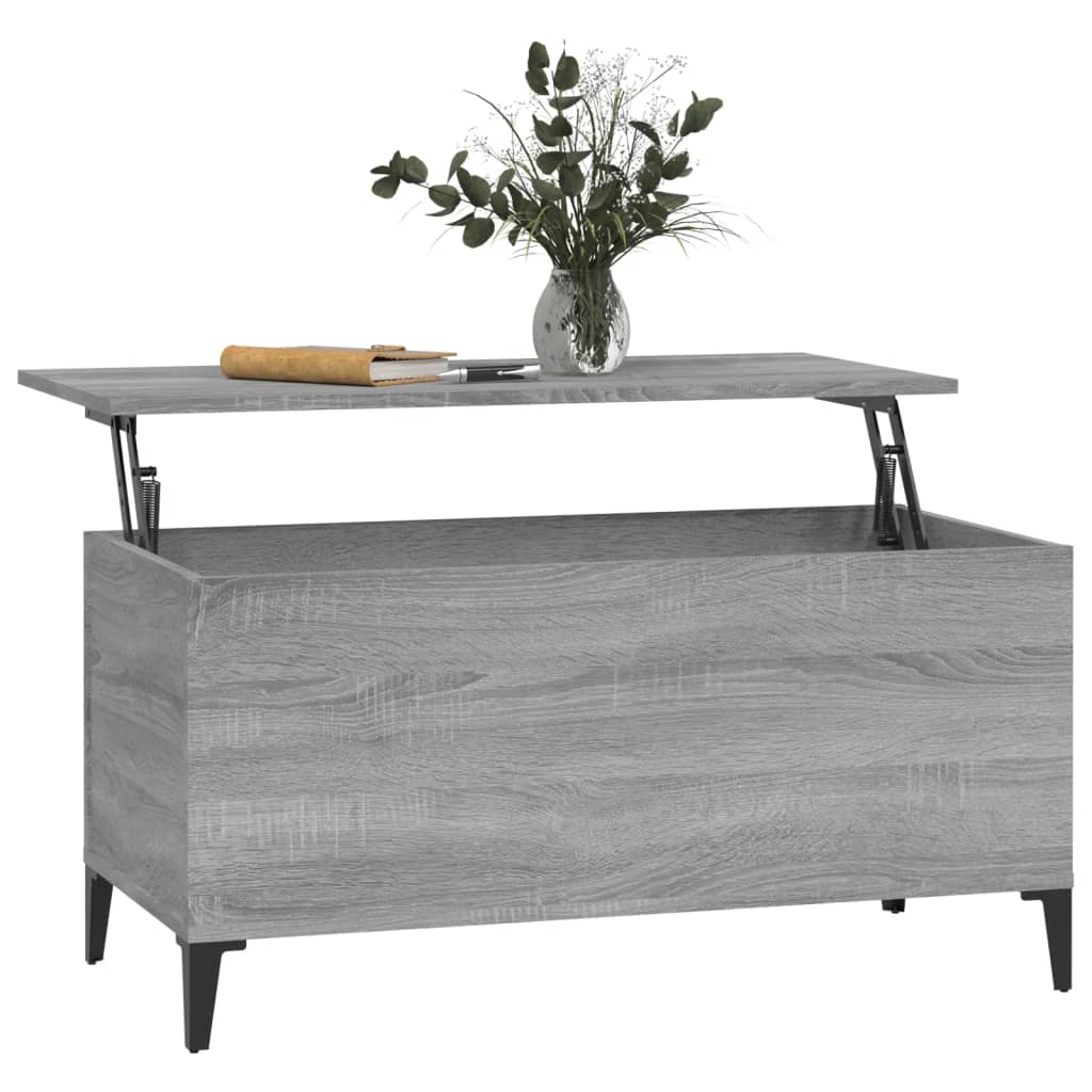 Coffee table, sonoma grey, 90x44.5x45 cm, composite wood