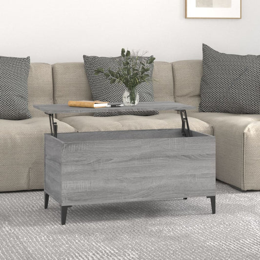 Coffee table, sonoma grey, 90x44.5x45 cm, composite wood