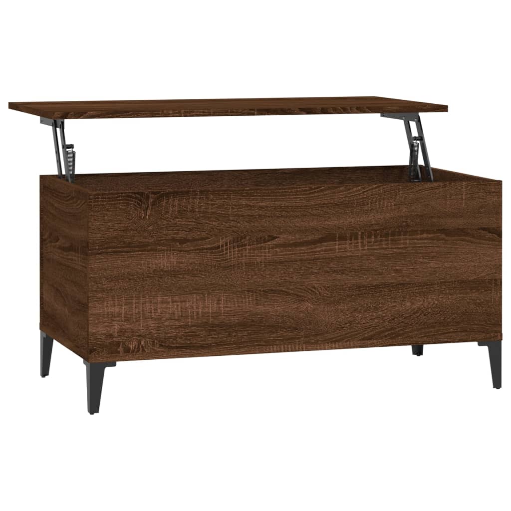 Coffee table, brown oak, 90x44.5x45 cm, composite wood