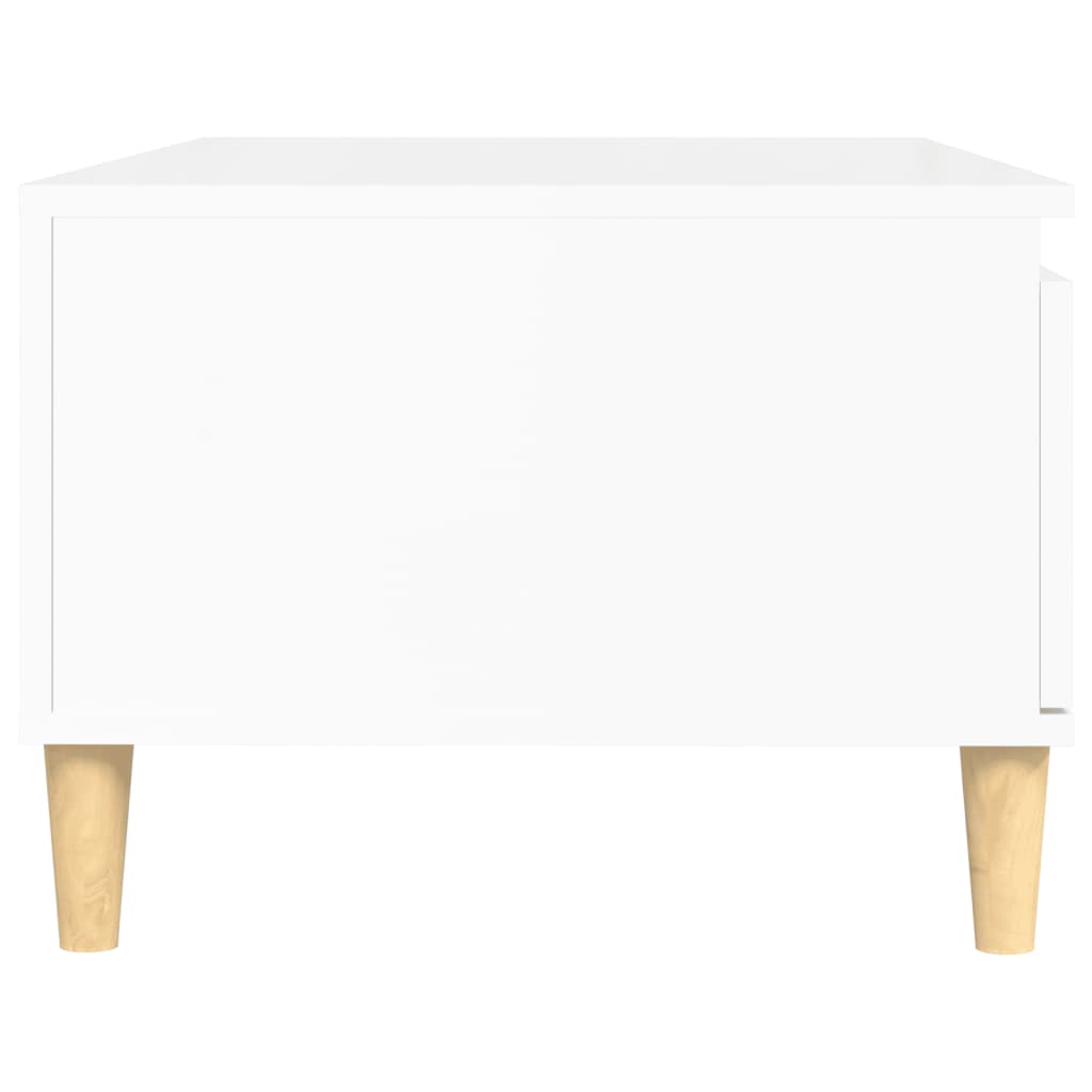 Coffee table, glossy white, 90x50x36.5 cm, composite wood
