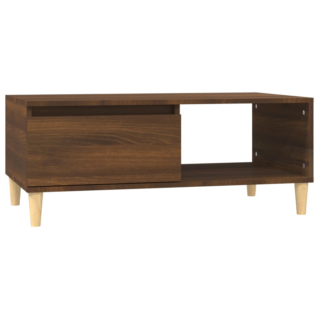 Coffee table, brown oak, 90x50x36.5 cm, processed wood