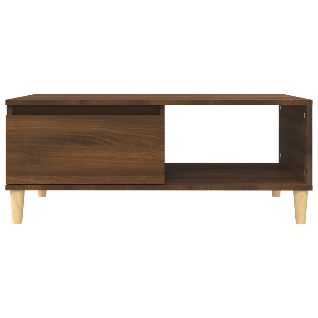 Coffee table, brown oak, 90x50x36.5 cm, processed wood