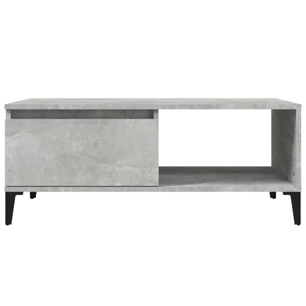Coffee table, concrete gray, 90x50x36.5 cm, processed wood