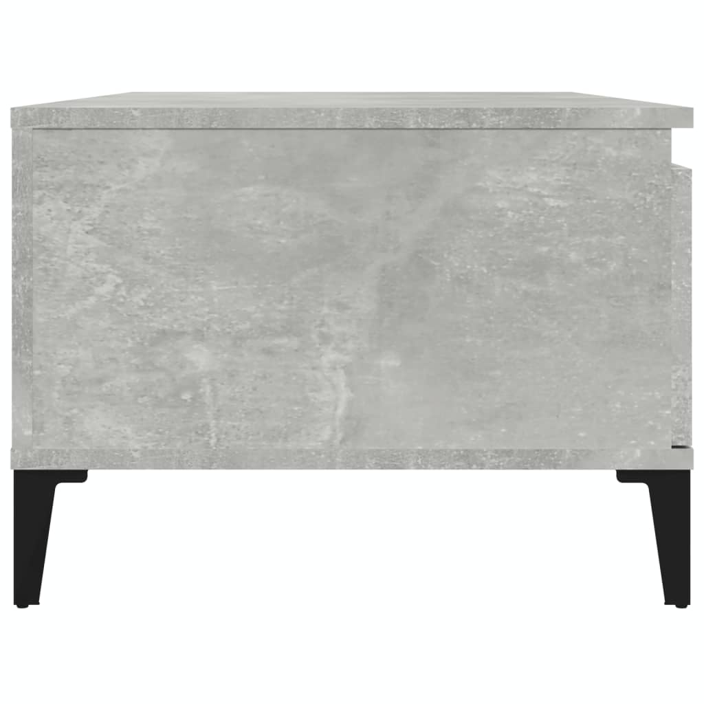 Coffee table, concrete gray, 90x50x36.5 cm, processed wood