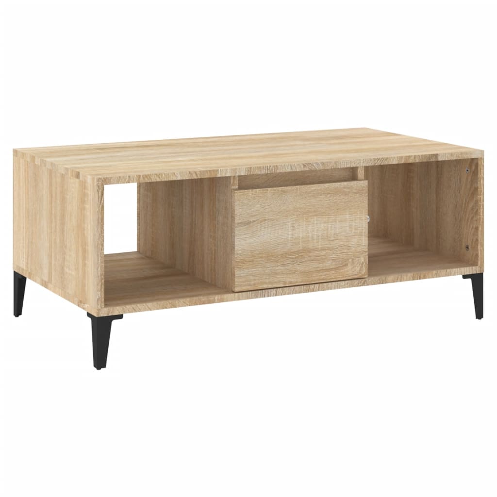 Coffee table, sonoma oak, 90x50x36.5 cm, processed wood