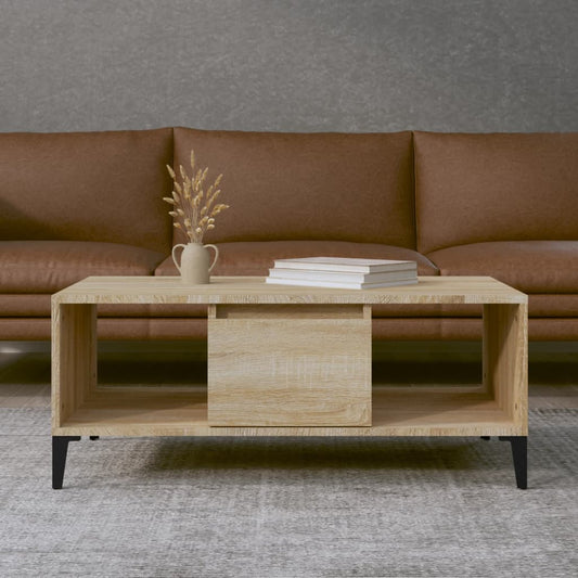 Coffee table, sonoma oak, 90x50x36.5 cm, processed wood