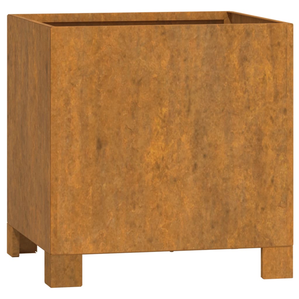 Jardinieră cu picioare, ruginiu, 32x30x33 cm, oțel corten