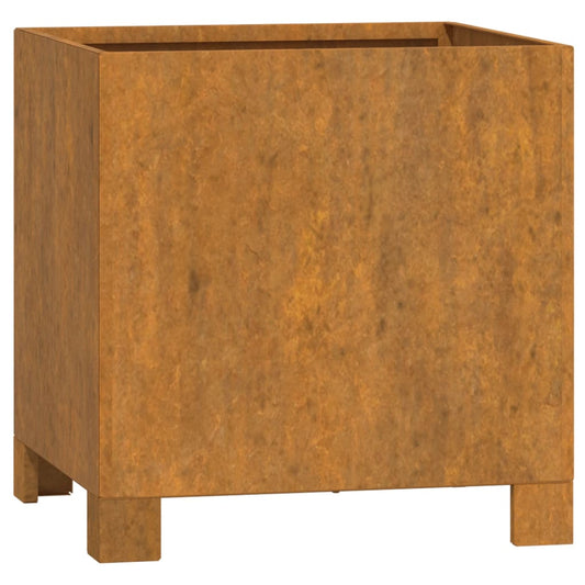 Jardinieră cu picioare, ruginiu, 32x30x33 cm, oțel corten
