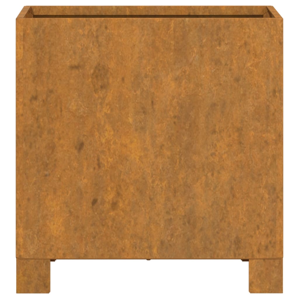 Jardinieră cu picioare, ruginiu, 32x30x33 cm, oțel corten