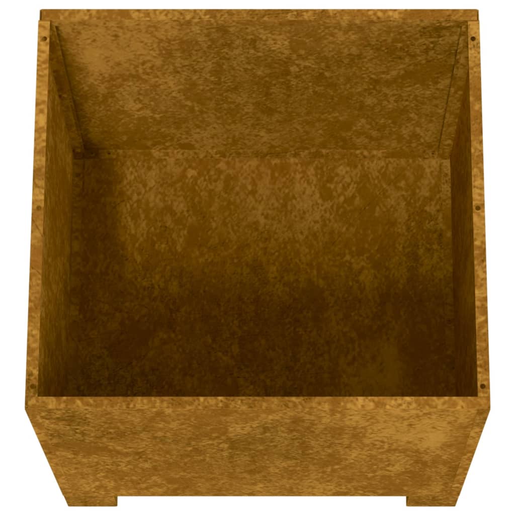 Jardinieră cu picioare, ruginiu, 49x47x50 cm, oțel corten