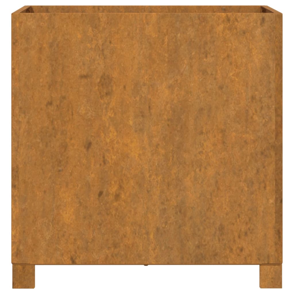 Jardiniere cu picioare 2 buc. ruginiu 49x47x50 cm oțel corten