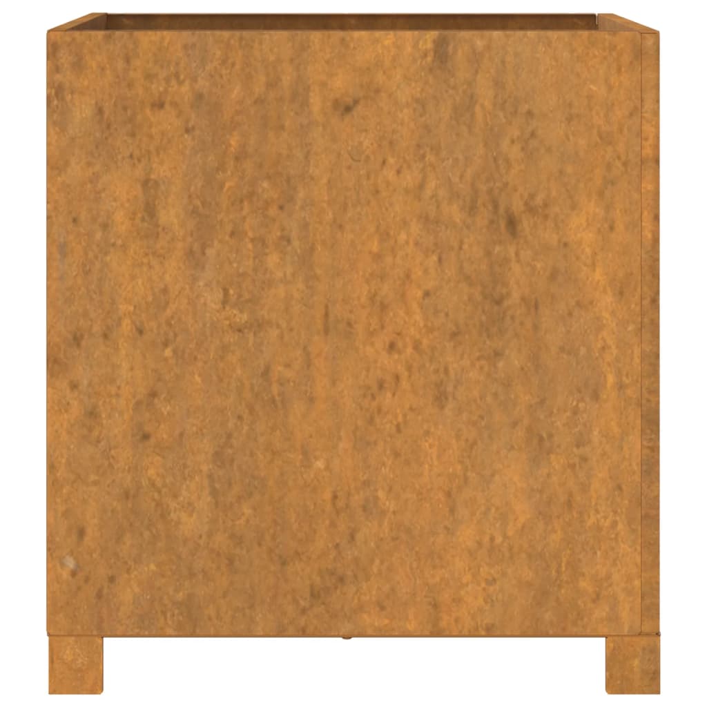 Jardiniere cu picioare 2 buc. ruginiu 49x47x50 cm oțel corten