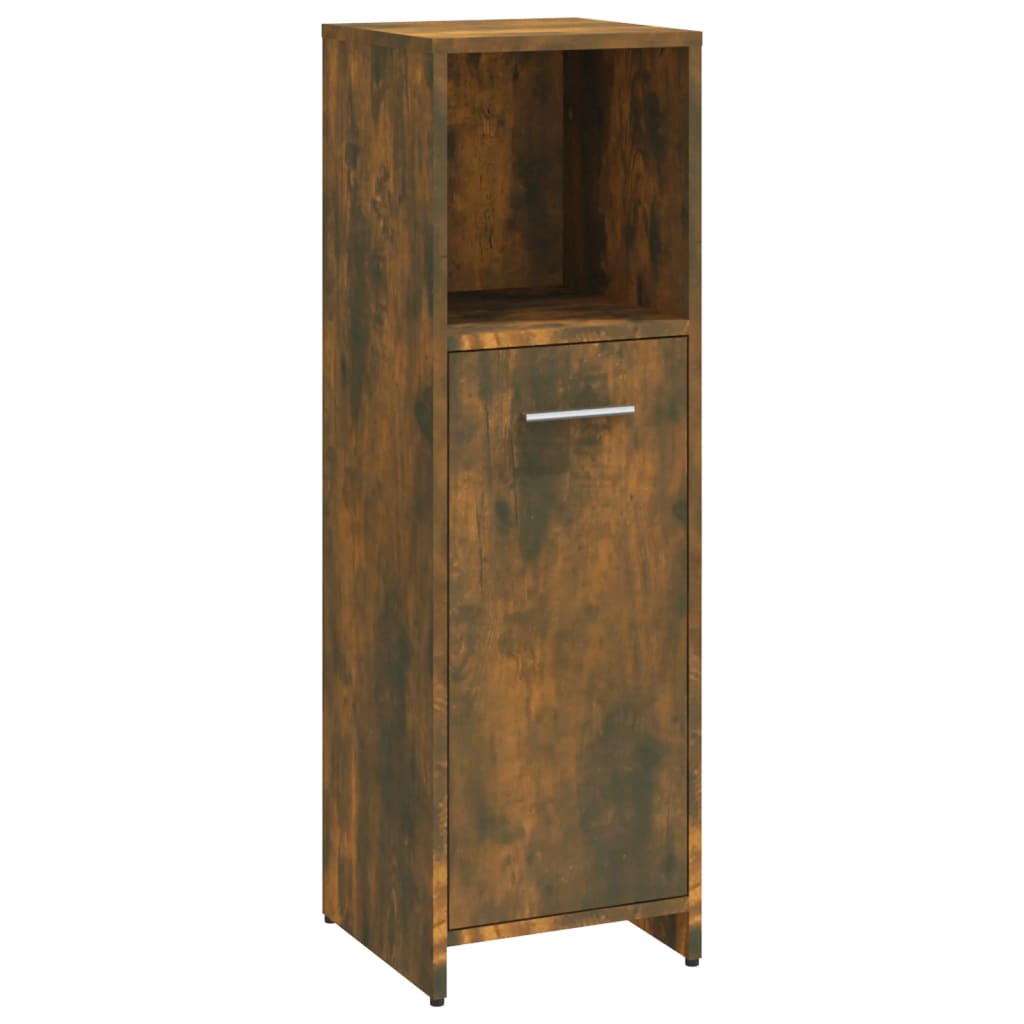 Bathroom cabinet, smoky oak, 30x30x95 cm, processed wood