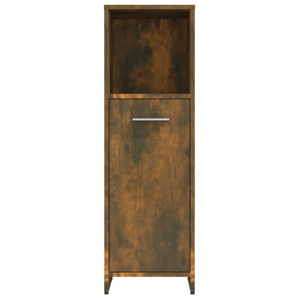 Bathroom cabinet, smoky oak, 30x30x95 cm, processed wood