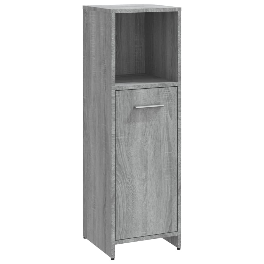 Bathroom cabinet, sonoma grey, 30x30x95 cm, processed wood